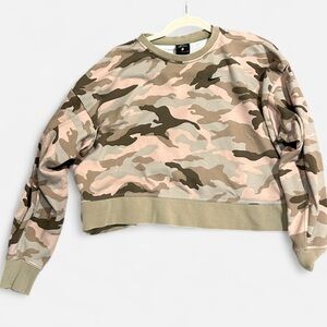 Nike Camouflage w Pink accent Women's Cropped Sweater top